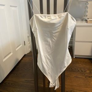 Bungie strap straight neck bodysuit